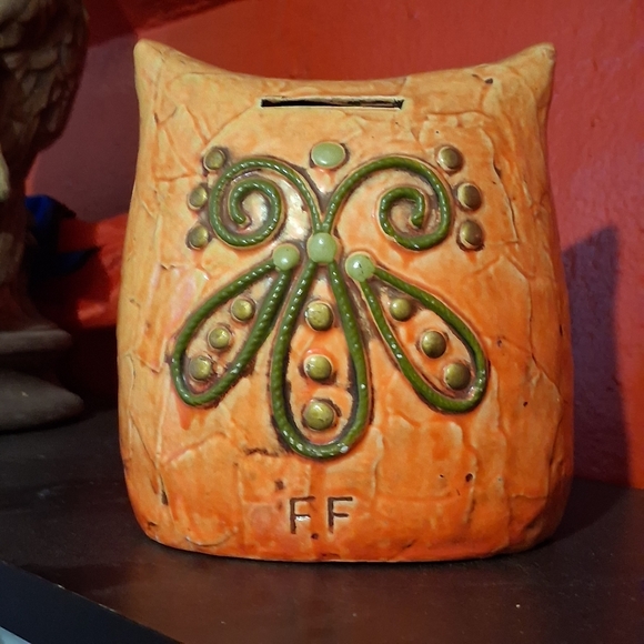 Vintage Fitz & Floyd Hooty Owl Ceramic Coin Bank - Picture 3 of 9